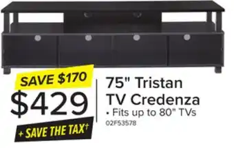 Leon's Tristan 75 tv stand - black offer