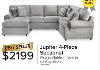 Leon's Jupiter 4-piece sectional with left-facing chaise - ash grey offer