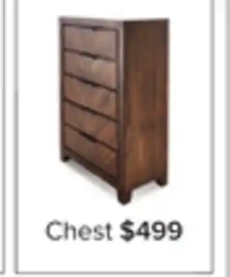 Leon's Nathan 5 drawer chest - brown offer