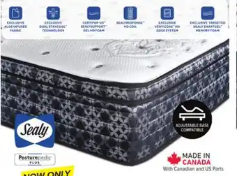 Leon's Sealy posturepedic plus sterling series - hugo medium eurotop queen mattress offer