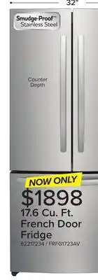 Leon's Frigidaire brushed stainless steel french door refrigerator (17.6 cu. ft.) - frfg1723av offer