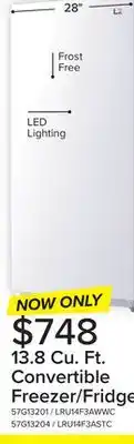 Leon's L2 white upright freezer (13.8 cu. ft.) - lru14f3awwc offer