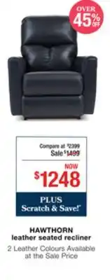 La Z Boy Hawthorn leather seated recliner offer