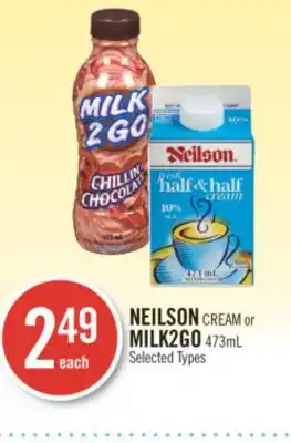 Shoppers Drug Mart Neilson cream or milk2go offer