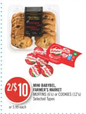 Shoppers Drug Mart Mini babybel, farmer's market muffins (6's) or cookies (12's) offer