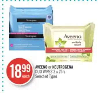 Shoppers Drug Mart Aveeno or neutrogena duo wipes offer