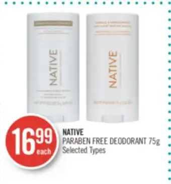 Shoppers Drug Mart Native paraben free deodorant offer