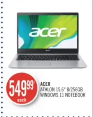 Shoppers Drug Mart Acer athlon 15.6 8/256gb windows 11 notebook offer