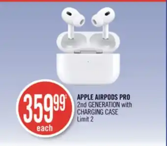 Shoppers Drug Mart Apple airpods pro 2nd generation with charging case offer