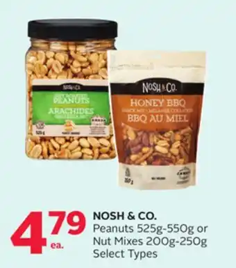 Rexall Nosh & co. peanuts 525g-550g or nut mixes 200g-250g offer