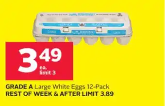 Rexall Grade a large white eggs offer