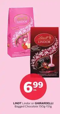 Rexall Lindt lindor or ghirardelli bagged chocolate offer