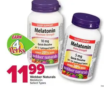PharmaChoice Webber naturals melatonin offer
