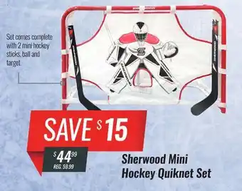 Hockey Life Sherwood mini hockey quiknet set offer