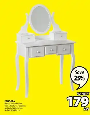 JYSK Pandora vanity offer