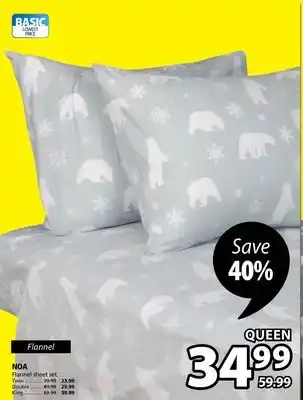 JYSK Noa flannel sheet set offer