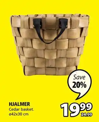 JYSK Hjalmer cedar basket offer