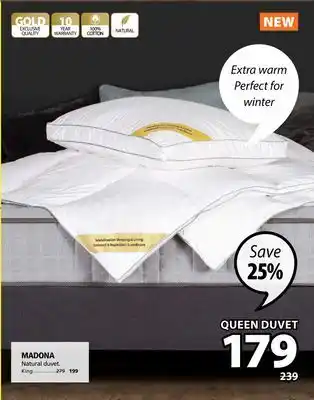 JYSK Madona natural duvet offer
