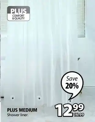 JYSK Plus medium shower liner offer