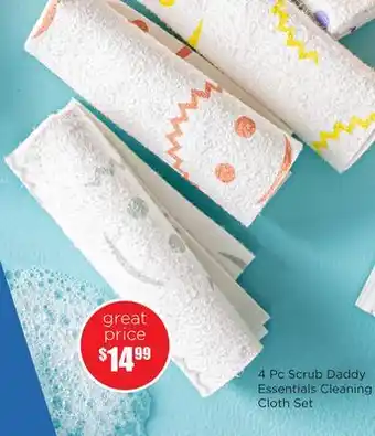 Kitchen Stuff Plus 4 pc scrub daddy essentials cleaning cloth set offer
