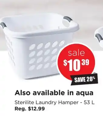 Kitchen Stuff Plus Sterilite laundry hamper offer