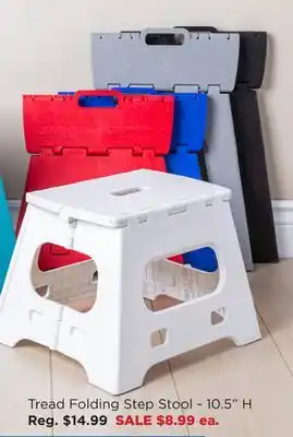 Kitchen Stuff Plus Tread folding step stool-10.5 h offer