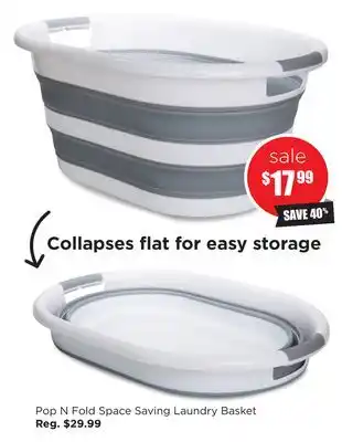 Kitchen Stuff Plus Pop n fold space saving laundry basket offer