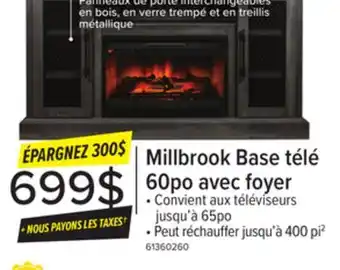Leon's Base télé et foyer – chêne vieilli couleur fauve millbrook offer
