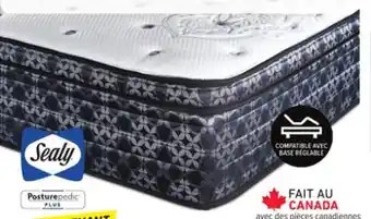 Leon's Posturepedic plus série sterling hugo médium à plateau euro matelas double seally offer