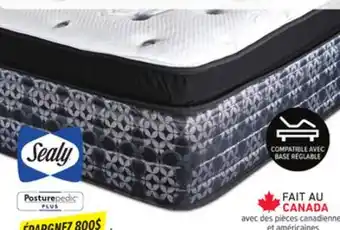 Leon's Posturepedic plus série sterling milana moelleux à plateau-coussin euro matelas double seally offer