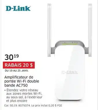The Source Amplificateur de portée wi-fi double bande ac750 d-link offer