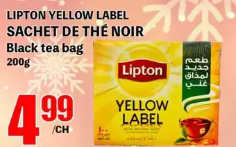 Lipton yellow label sachet de the noir