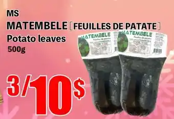 Marche Salaberry Ms matembele feuilles de patate offer