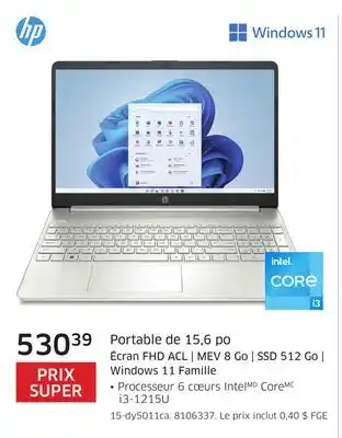 The Source Portable de 15,6 po hp offer