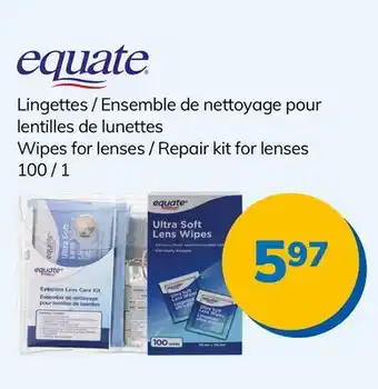 Accès pharma Equate wipes for lenses offer