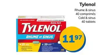 Accès pharma Tylenol cold & sinus offer