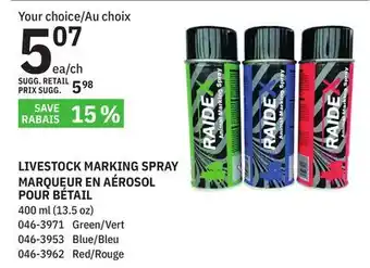 BMR Livestock marking spray offer