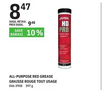 BMR All-purpose red grease offer