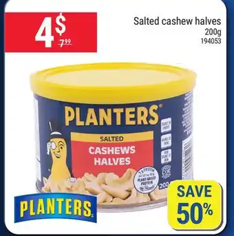 Rossy Planters salted cashew halves offer