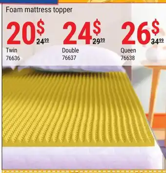 Rossy Foam mattress topper offer
