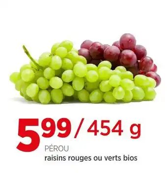 Avril Raisins rouges ou verts bios offer