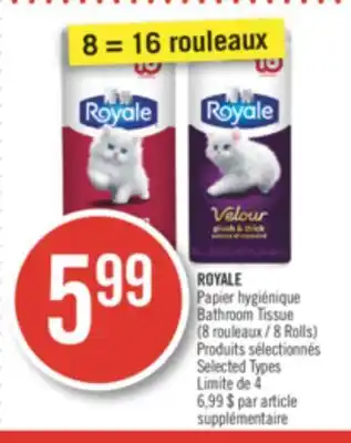 Pharmaprix Royale bathroom tissue offer