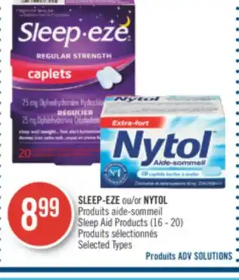 Pharmaprix Sleep-eze or nytol sleep aid products offer