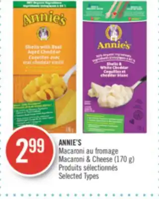 Pharmaprix Annie's macaroni & cheese offer