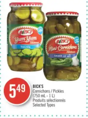 Pharmaprix Bick's pickles offer