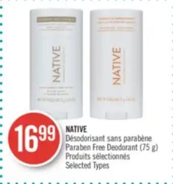 Pharmaprix Native  paraben free deodorant offer