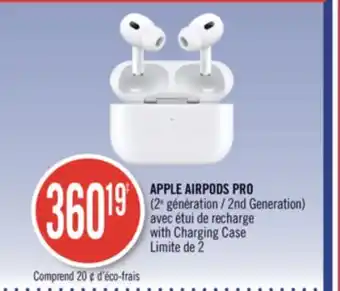 Pharmaprix Apple airpods pro (2nd generation) with charging case offer