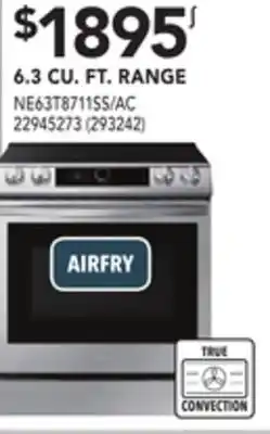 Réno Dépôt Samsung 6.3 cu. ft. range offer