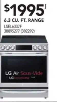 Réno Dépôt Lg 6.3 cu. ft. range offer