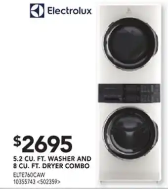 RONA Electrolux 5.2 cu. ft. washer and 8 cu. ft. dryer combo offer